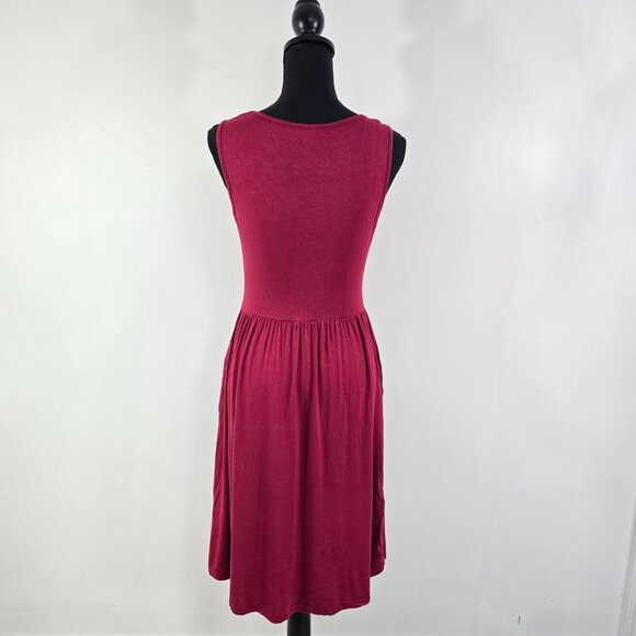 🍷Burgundy/Merlot/Wine Soft & Stretchy Dress - Picture 3 of 14